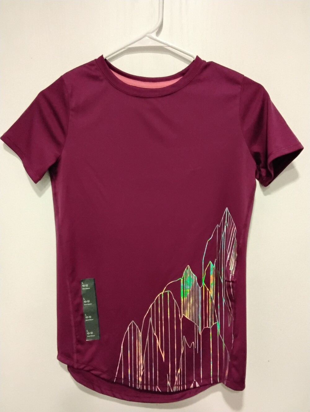 Girls All In Motion Performance Short-Sleeve Tee in Deep Berry